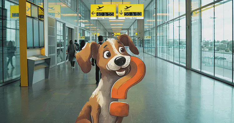 A dog in the airport a dog in the airport